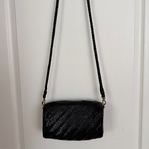 Bembien Black Woven Leather Gigi Crossbody Bag - Picture 14 of 16